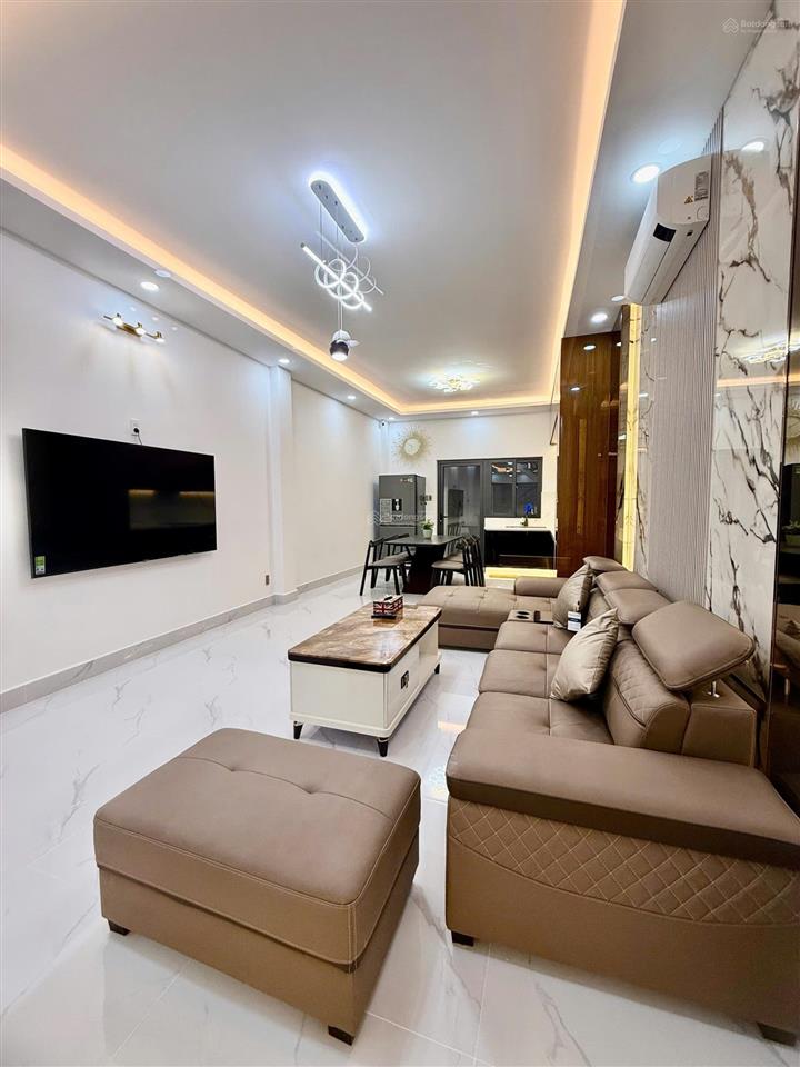 Nhà lê văn thọ, p.8, gv. dt 4m x 22m nhà mới trệt 3 lầu, full nội thất cao cấp, giá 10,7 tỷ tl