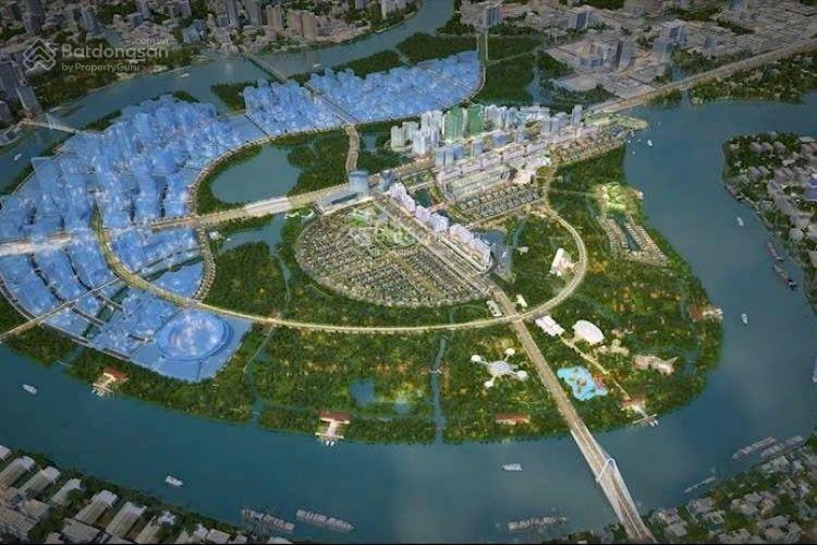 Quỹ đất ptda thủ thiêm dt 5.5ha 4mt kđt sala & kđt thủ thiêm, có 1 mặt tiền sông