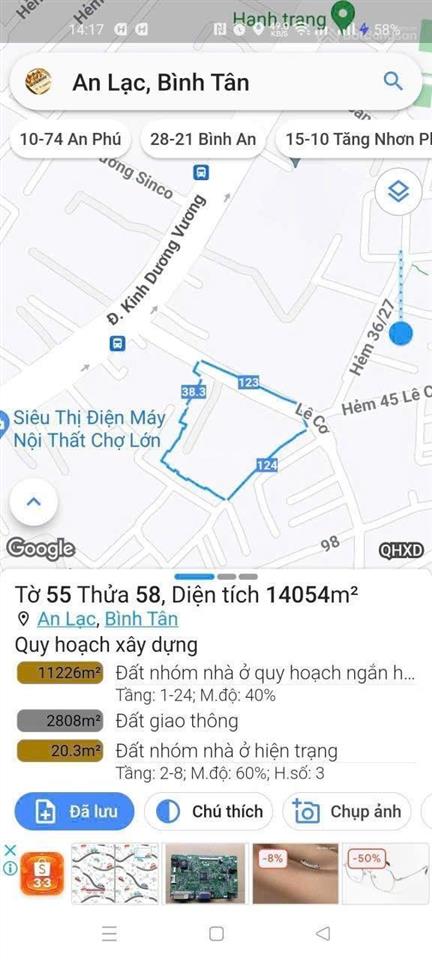 M&a da chcc nhà ở xã hội đường lê cơ, p. an lạc, bình tân hcm (ngay kinh dương vương)