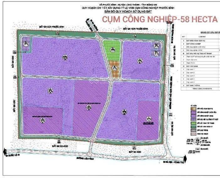 M&a cụm công nghiệp 58ha phước bình, long thành, đồng nai