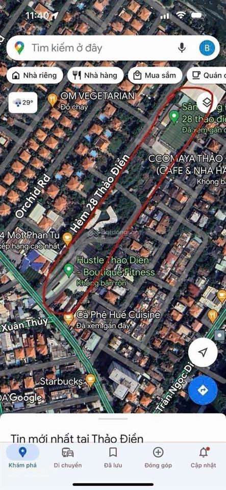 Quỹ đất ptda 26,472.3m2 (2.7ha), shr cn ssgd thảo điền quận 2