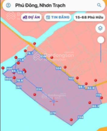 Quỹ đất ptda 12.6ha (ont 900m2) phú đông nhơn trạch, đồng nai