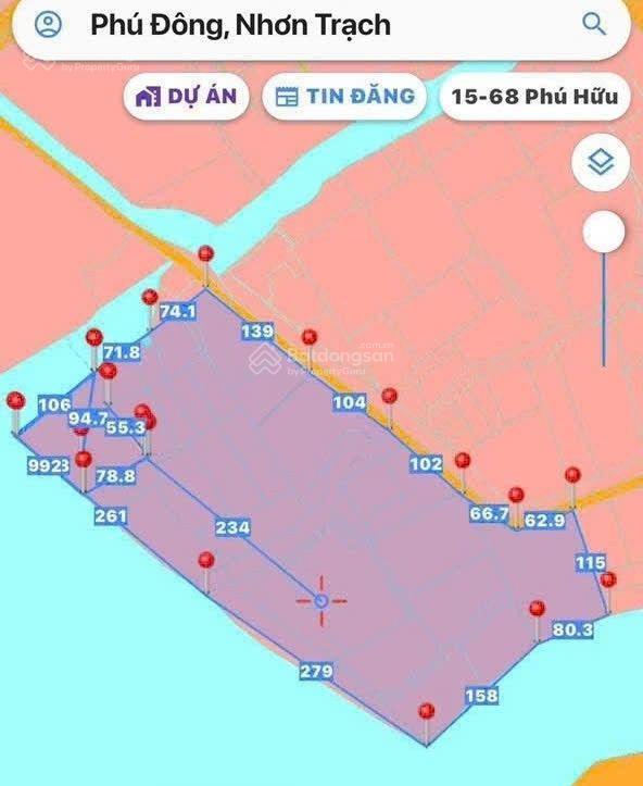 Quỹ đất ptda 12.6ha (ont 900m2) phú đông nhơn trạch, đồng nai
