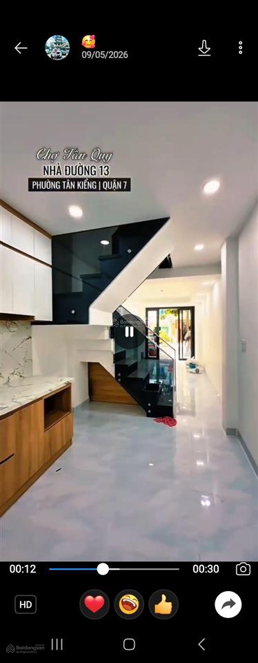 Ngay chợ tân quy  bán nhà mặt tiền đường số 13 phường tân kiểng, quận 7 (p. tân hưng mới)