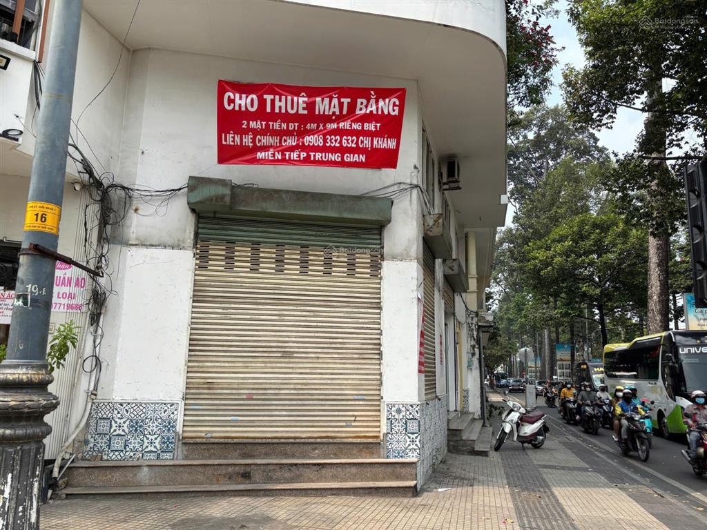 Cho thuê mặt bằng góc 2 mt nam kỳ khởi nghĩa đbp, quận 3, phù hợp spa / showroom (không f&b)