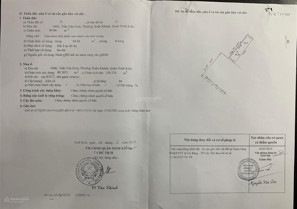 Bán nhà mặt tiền 146k trần văn hoài, phường ninh kiều  vị trí vàng kinh doanh
