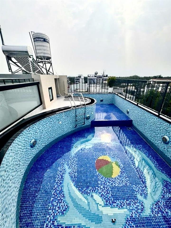 Biệt thự 5 tầng  đường 8m  7x14  gara ôtô  hồ bơi  thang máynguyễn văn tạo  nb  nhỉnh 9 tỷ