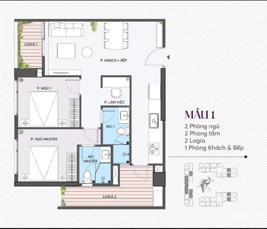 6,15 tỷ căn 2pn the wisteria full đồ đẹp, sẵn sổ, chủ hỗ trợ bank 70%.  e linh 0936 079 ***