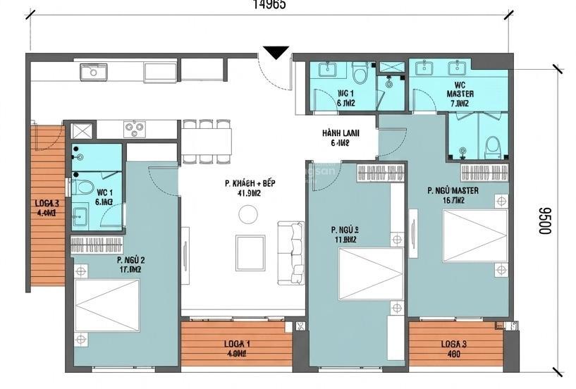56 triệu/m2 the wisteria, căn 138m ban công đông nam. ngân hàng hỗ trợ 70%.  0936 079 ***