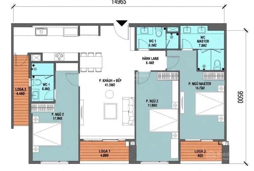 56 triệu/m2 căn 138m 3pn tại the wisteria, đã có sổ, chủ hỗ trợ vay ngân hàng 70%.  0936 079 ***