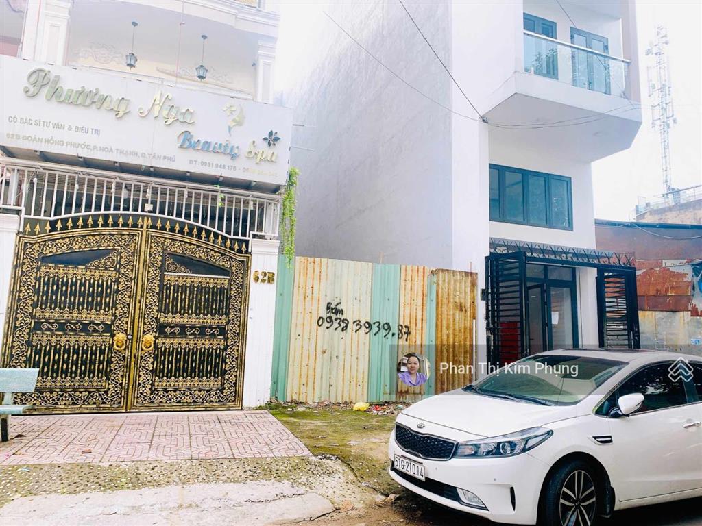 Bán lô đất mt 62 đoàn hồng phước, 4.2mx21m, giá 9.8 tỷ, p. hòa thạnh, q. tân phú