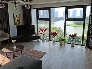 Cho thuê căn 3 ngủ 163m toà lake1 view trực diện sân golf và hồ thiên nga giá 23tr/tháng đủ đồ