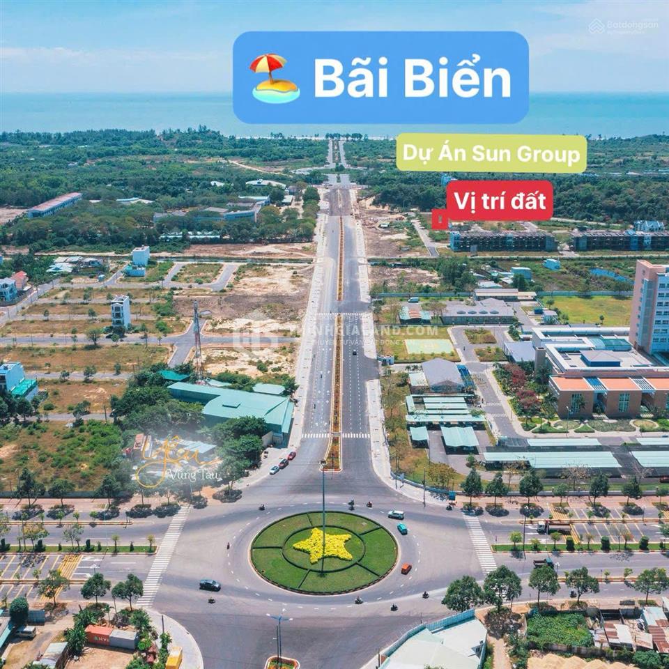 Giảm 55 xuống 51tr/m2 bán lô đất biệt thự khu tây 3/2, giáp dự án công viên nước sun group vũng tàu