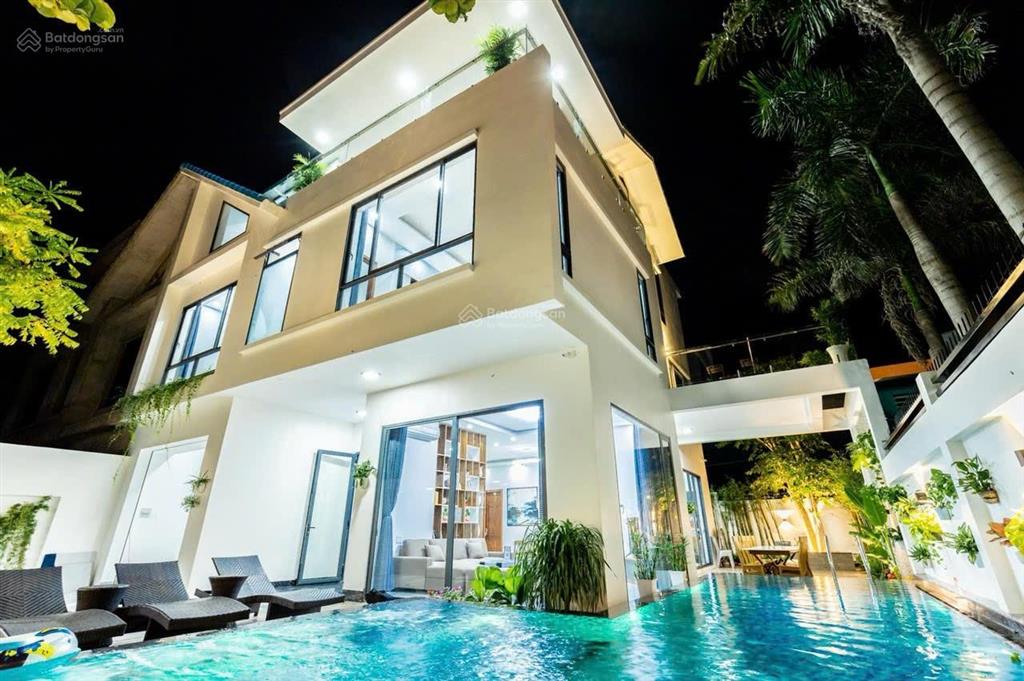 Cho thuê biệt thự biển khu resort long cung chỉ 200m đến bãi biển, hồ bơi riêng, 8 phòng ngủ