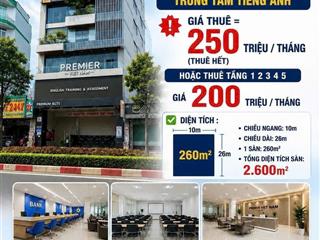 Cho thuê tòa nhà 10 tầng mặt tiền thống nhất tp vũng tàu vị trí đắc địa, cụm ngân hàng, giáo dục