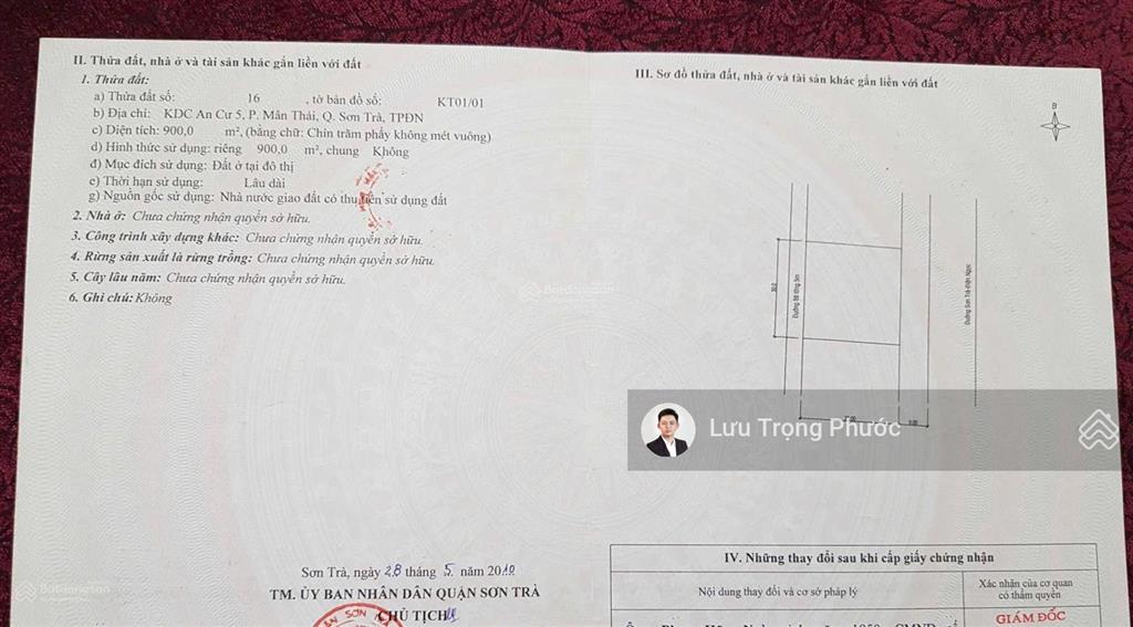 Bán đất mặt tiền đường võ nguyên giáp, 900m², ngang 30m, view biển, lô đất hiếm sơn trà, đà nẵng