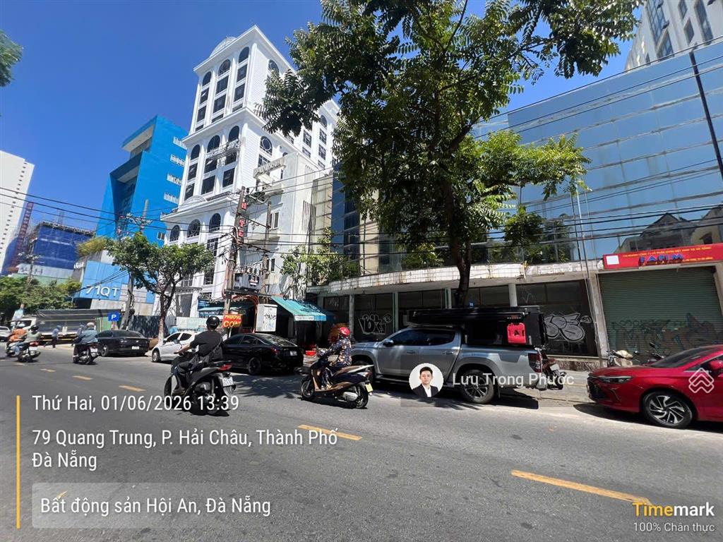 Bán đất đường quang trung, hải châu, 1187m², xây building 19 tầng, mặt tiền 34m hiếm có