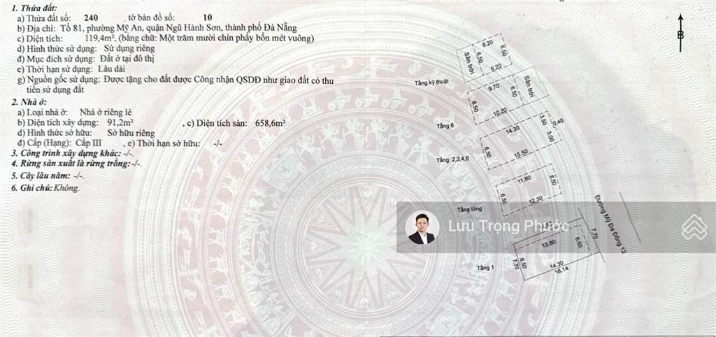 Cần bán lô góc 2 mặt tiền đường phan tứ và mỹ đa đông 12, sẵn gpxd khách sạn 17 tầng