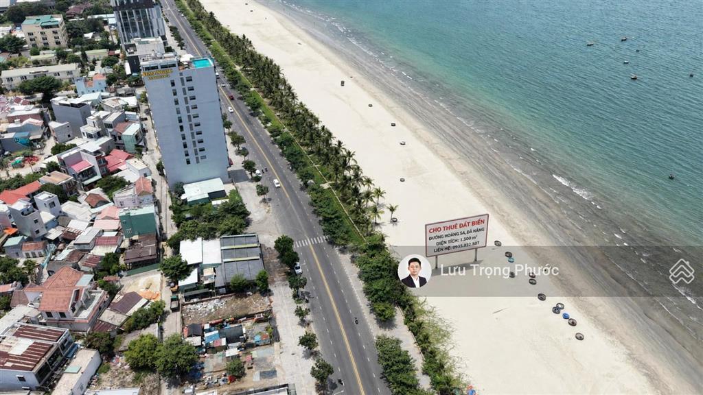 Cho thuê đất 10000m2, 1ha, view biển đường hoàng sa đà nẵng, 2 mặt tiền ngang 80m