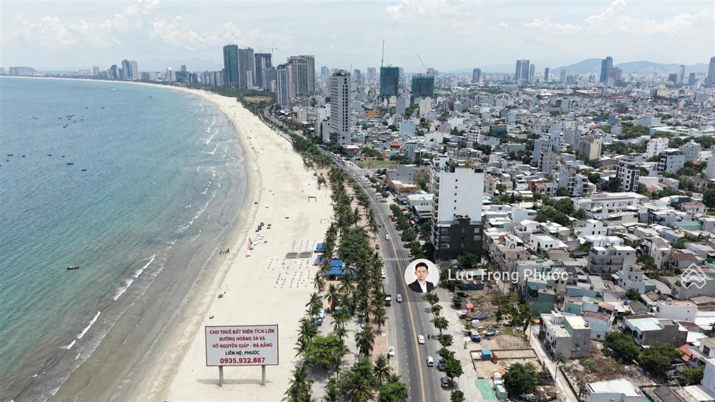 Cho thuê đất 10000m2, 1ha, view biển đường hoàng sa đà nẵng, 2 mặt tiền ngang 80m