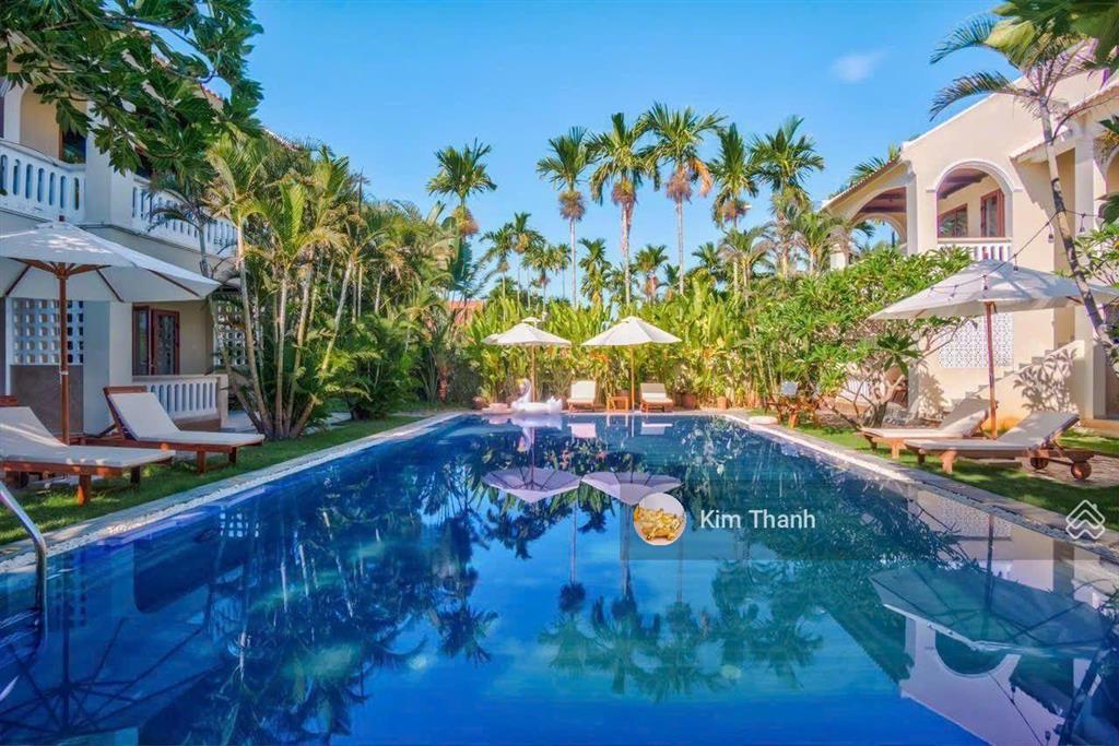 Bán nhà nghỉ dưỡng hội an 1.080m2, 14 phòng, hồ bơi, view lúa, dòng tiền 75 triệu/tháng