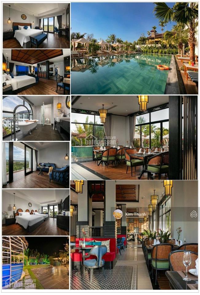 Bán hotel spa resort khách sạn 80 phòng, trực diện sông thu bồn hội an, giá 110 tỷ