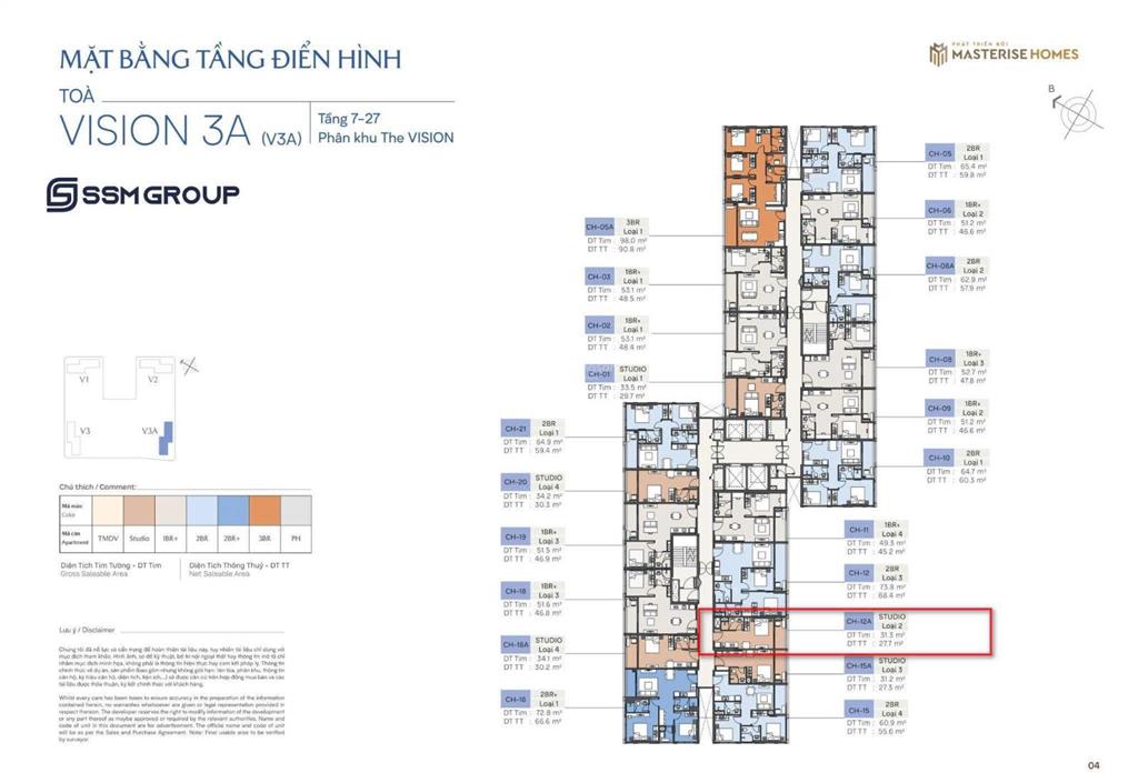 Duy nhất căn studio 31,3m2, giá 2,044 tỷ masteri era landmark, 2 hầm để xe.  0907 351 ***