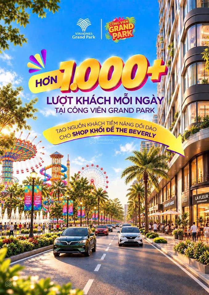 Mở bán shop beverly  suất ngoại giao vị trí đẹp chỉ 5 tỷ/shop  htls 3%/năm