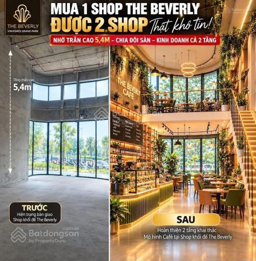 Mở bán shop beverly  suất ngoại giao vị trí đẹp chỉ 5 tỷ/shop  htls 3%/năm