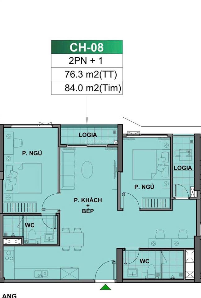 Bán căn hộ 2pn+, 2vs the beverly  vinhomes ocean park, 4,86 tỷ, 84m2, hàng hiếm giá tốt