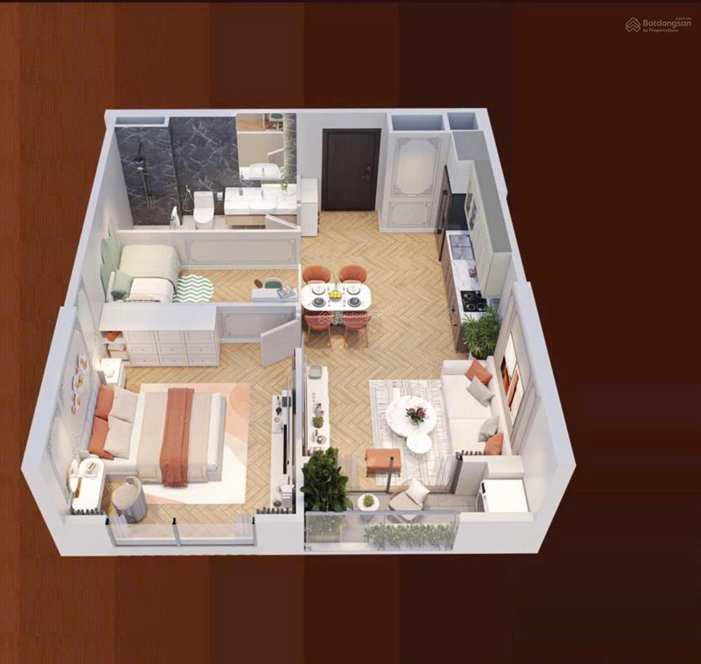 Bán gấp căn hộ 1pn, 1wc giá 2,95 tỷ, 43,8m2 tại the paris  vinhomes ocean park