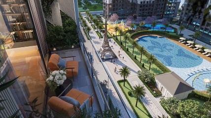 Bán cc 1pn, 1wc tại the paris, 44m2, giá 2,79 tỷ, view đẹp, uy tín
