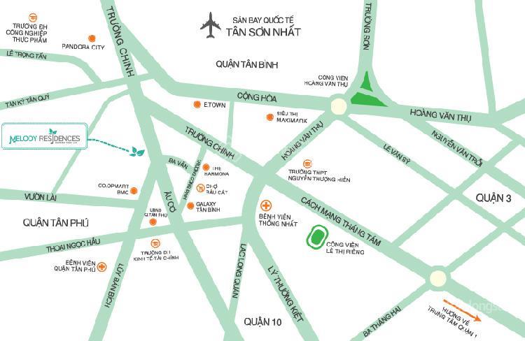 Bán gấp căn hộ cc melody âu cơ, p. tân sơn nhì, q. tân phú 73m2, 2pn, giá 3.3 tỷ tl,  0902 666 ***