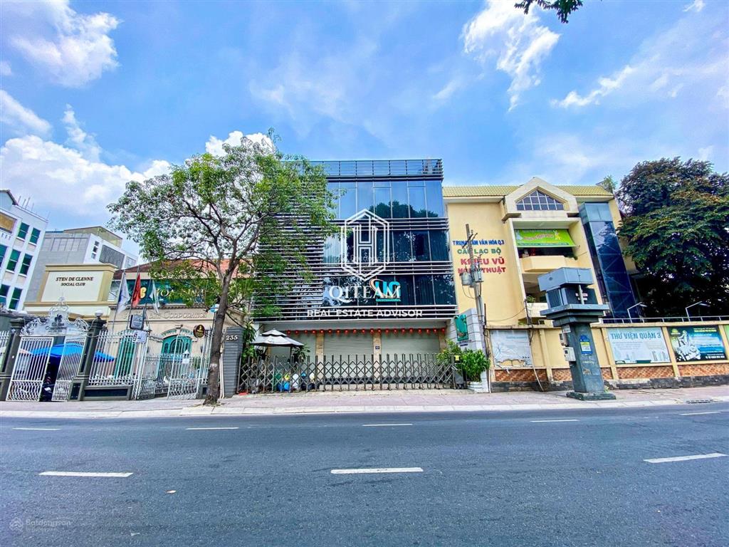 Cho thuê tòa nhà mặt tiền 235 võ thị sáu quận 3  12x15m  5 tầng thang máy   0705 214 ***