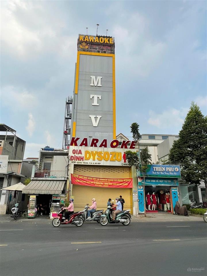 Cho thuê tòa nhà 18 phòng karaoke quang trung , gò vấp  hầm 9 tầng  giá thuê 150 triệu/tháng