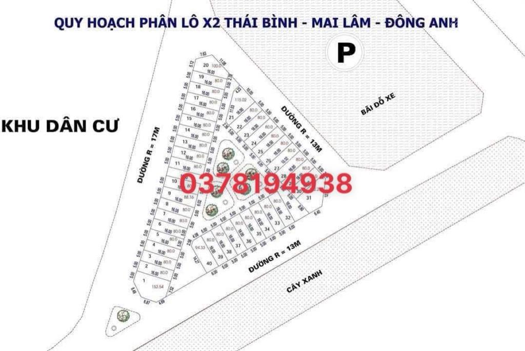 Đất đấu giá x2 thái bình  mai lâm  đông anh sát vách vin cổ loa & cầu tứ liên