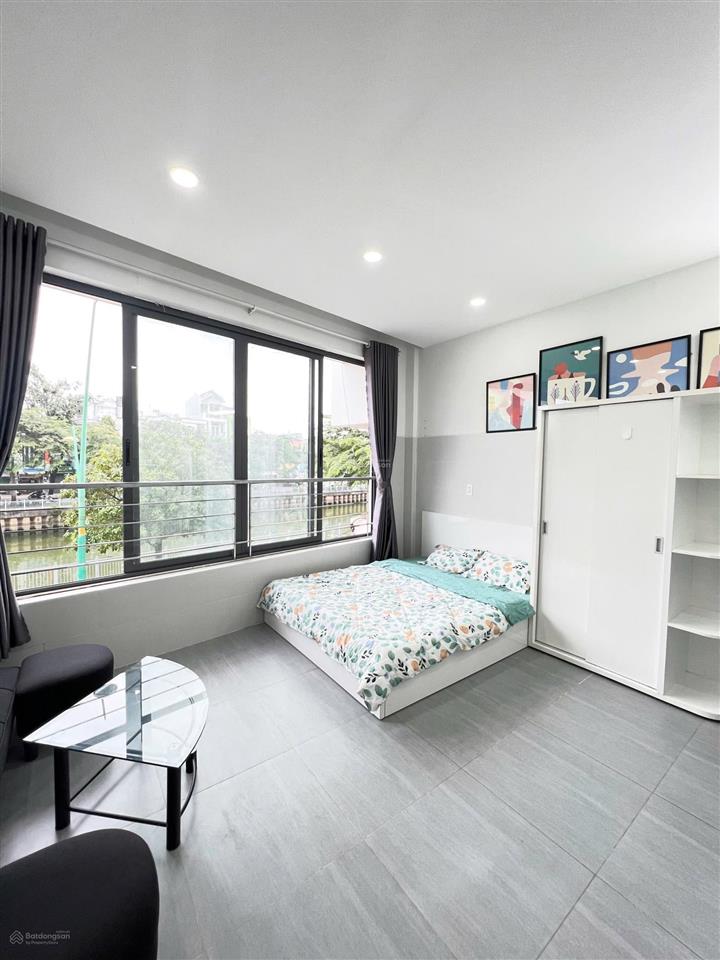 Cho thuê căn hộ studio | cửa sổ  view bờ kè trục hoàng sa  trường sa  gần ga sài gòn, trần văn đ