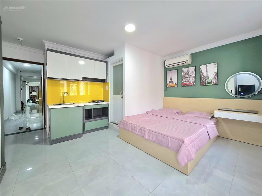 Căn hộ studio ban công/cửa sổ, full nội thất, gần trục trương định, trần quốc thảo, bờ kè,