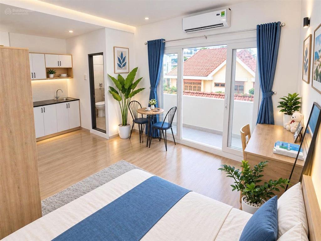 Cho thuê căn hộ studio ban công full nội thất ngay đường hoàng dư khương cao thắng, quận 10