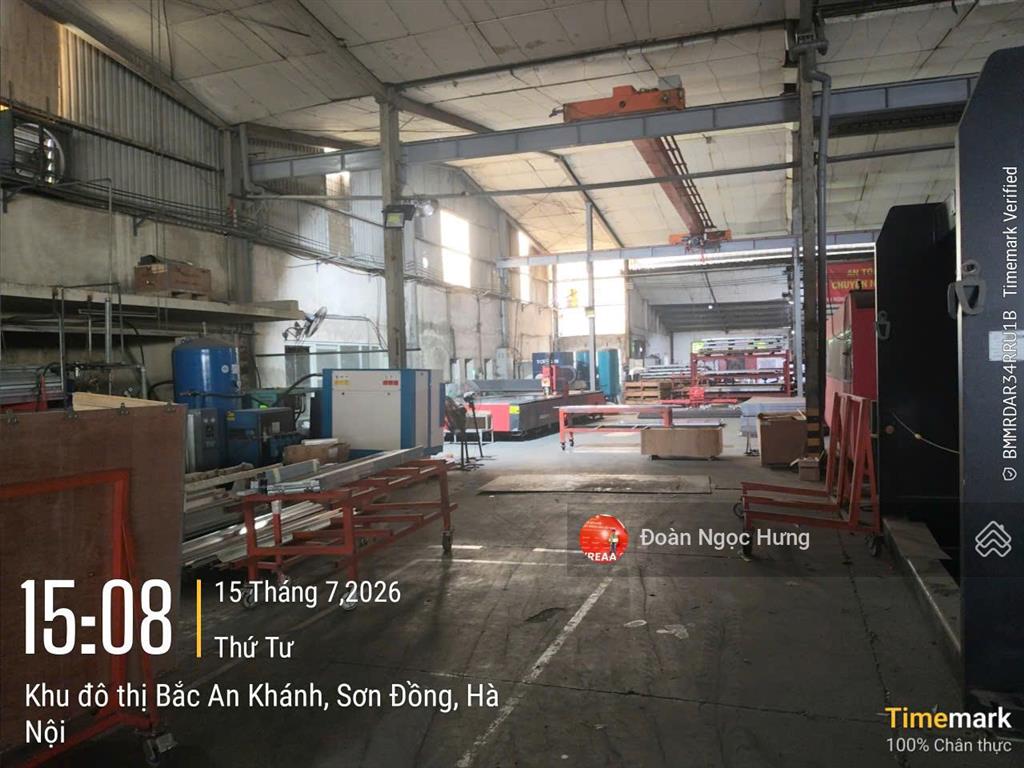 Cho thuê kho xưởng đại lộ thăng long, cạnh kđt bắc an khánh, dt 2130m², điện 3 pha, xe công, vat