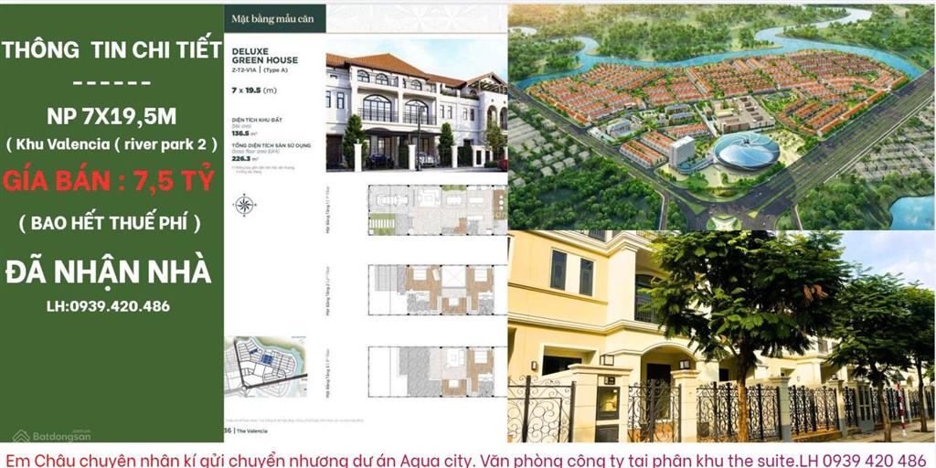 "hàng ngơp" gái tốt, căn np 7x19,5 khu valencia giá chỉ 7,5 tỷ đã nhận nhà. em châu 0939 420 ***