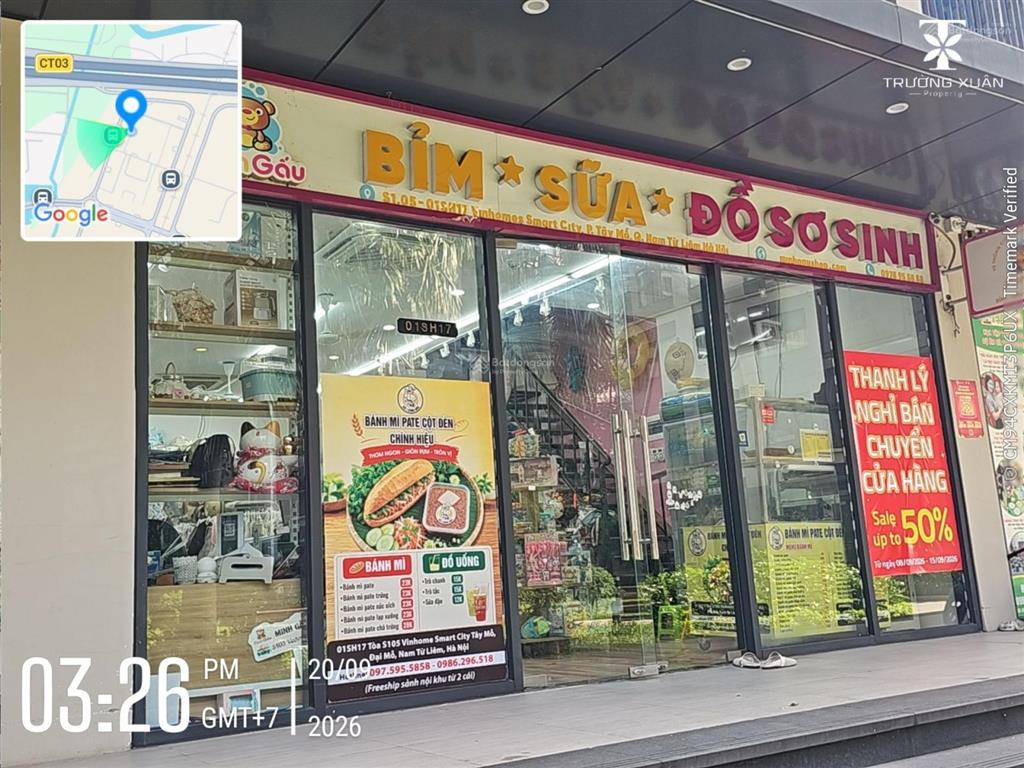 Bán shop 53,4m². sẵn hđ thuê lâu dài