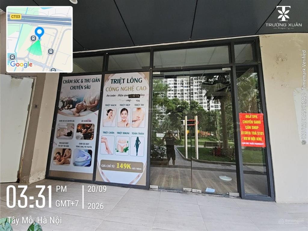 Bán shop 45.9m2. sẵn hđ thuê lâu dài
