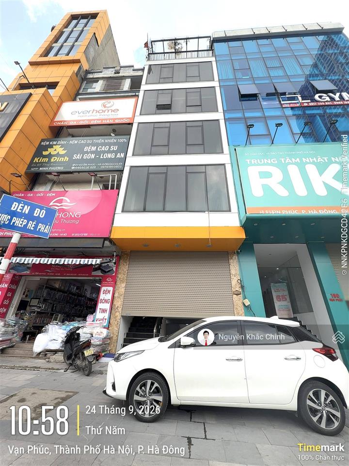 Cho thuê mp vạn phúc, 80m2, 7 tầng, mt 5m, thang máy, pccc, 65 triệu/tháng