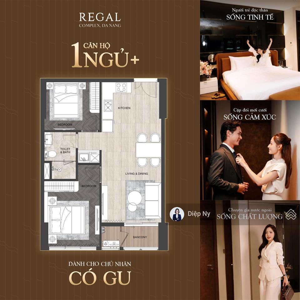 Bán căn hộ 1pn+ view sông, view biển hot nhất bảng hàng regal complex, đầu tư dễ thanh khoản