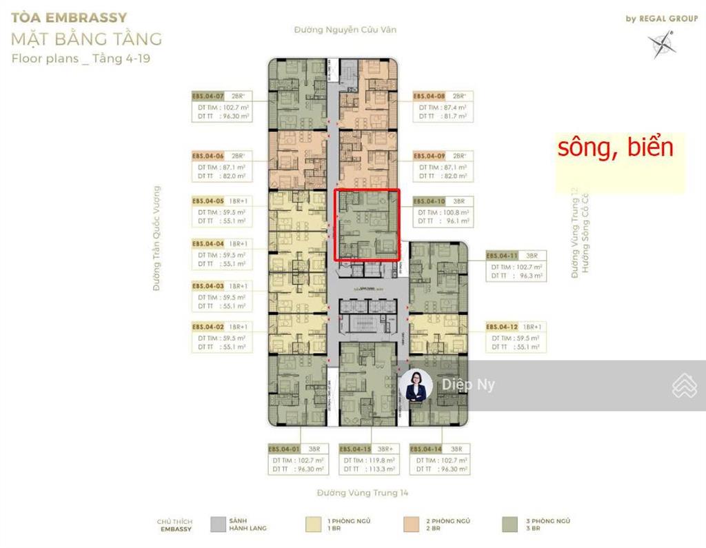 Căn 3pn view sông, view biển tầng cao chuẩn sống thượng lưu cho gia đình trẻ thành đạt