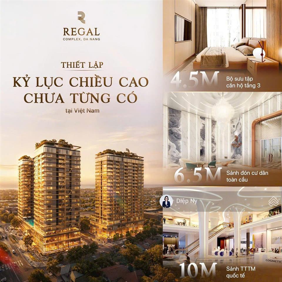 Căn 2pn tầng cao 16, view thoáng giá tốt chung cư hạng sang thế hệ mới regal complex đà nẵng