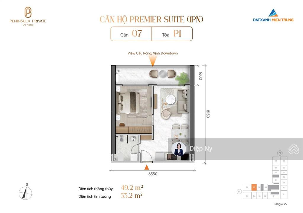 Món quà an cư hoàn hảo cho con tại trung tâm hải châu  căn hộ 1pn premier su peninsula private