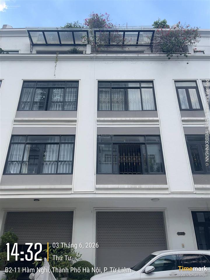 Cho thuê vinhomes hàm nghi. dt 95m2 * 5 tầng. mt 6m. chia phòng, thang máy, nhà đẹp. 50 tr/th