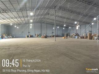 Cho thuê kho, xưởng tại thụy phương. dt 1500m2 có cắt lẻ, điện 3fa, nước sạch, xe cont, xuất vat